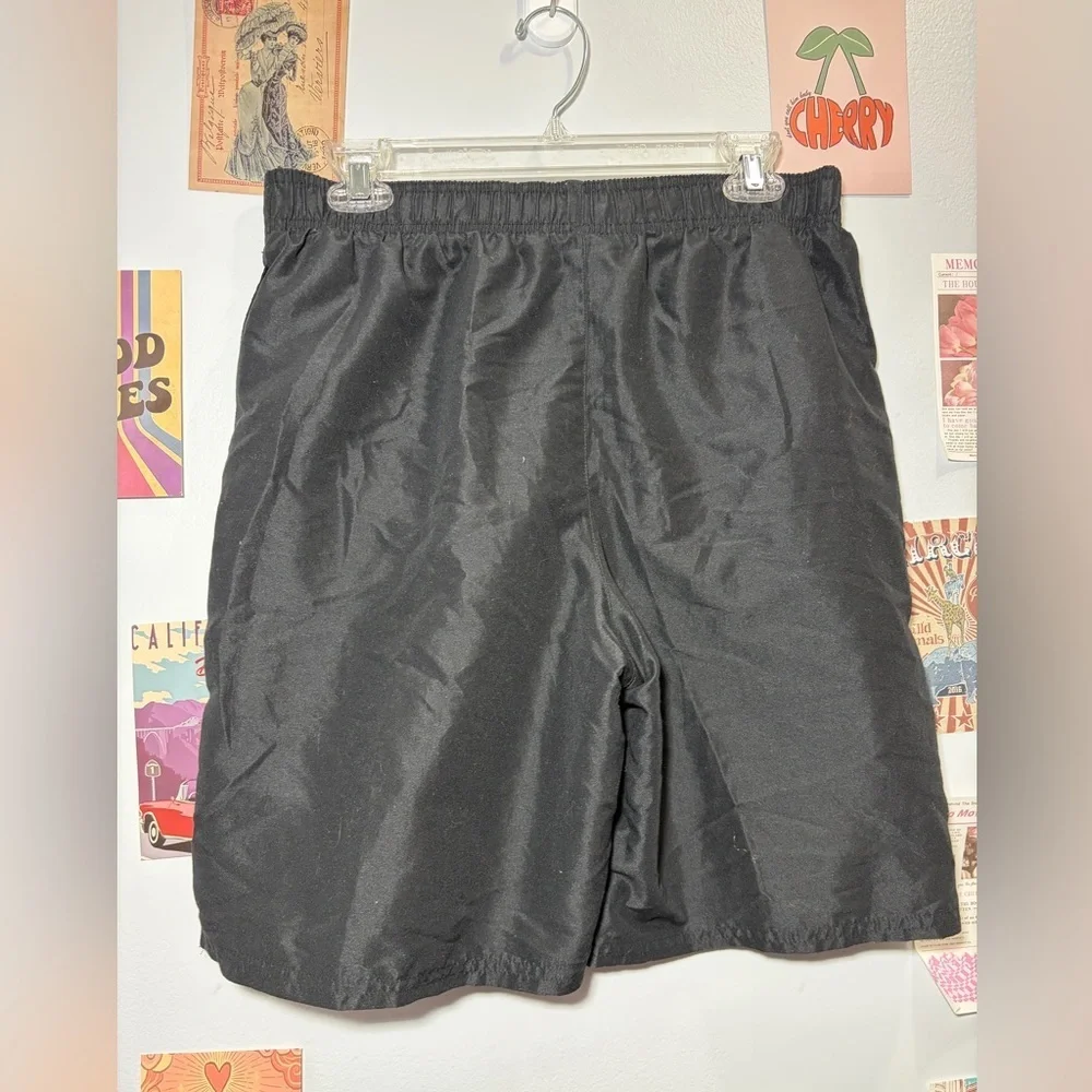 Nike Black Men's Mesh Athletic Shorts with White Swoosh